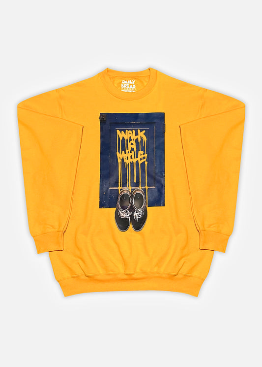Walk A Mile Crewneck - Gold