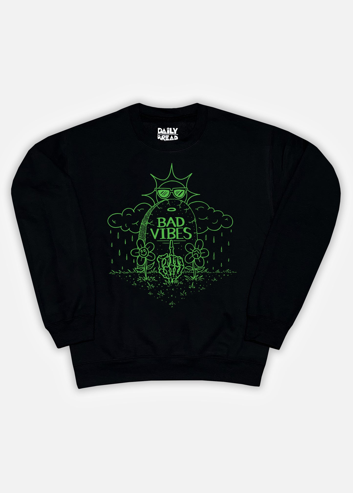 No Bad Vibes Crewneck - Black