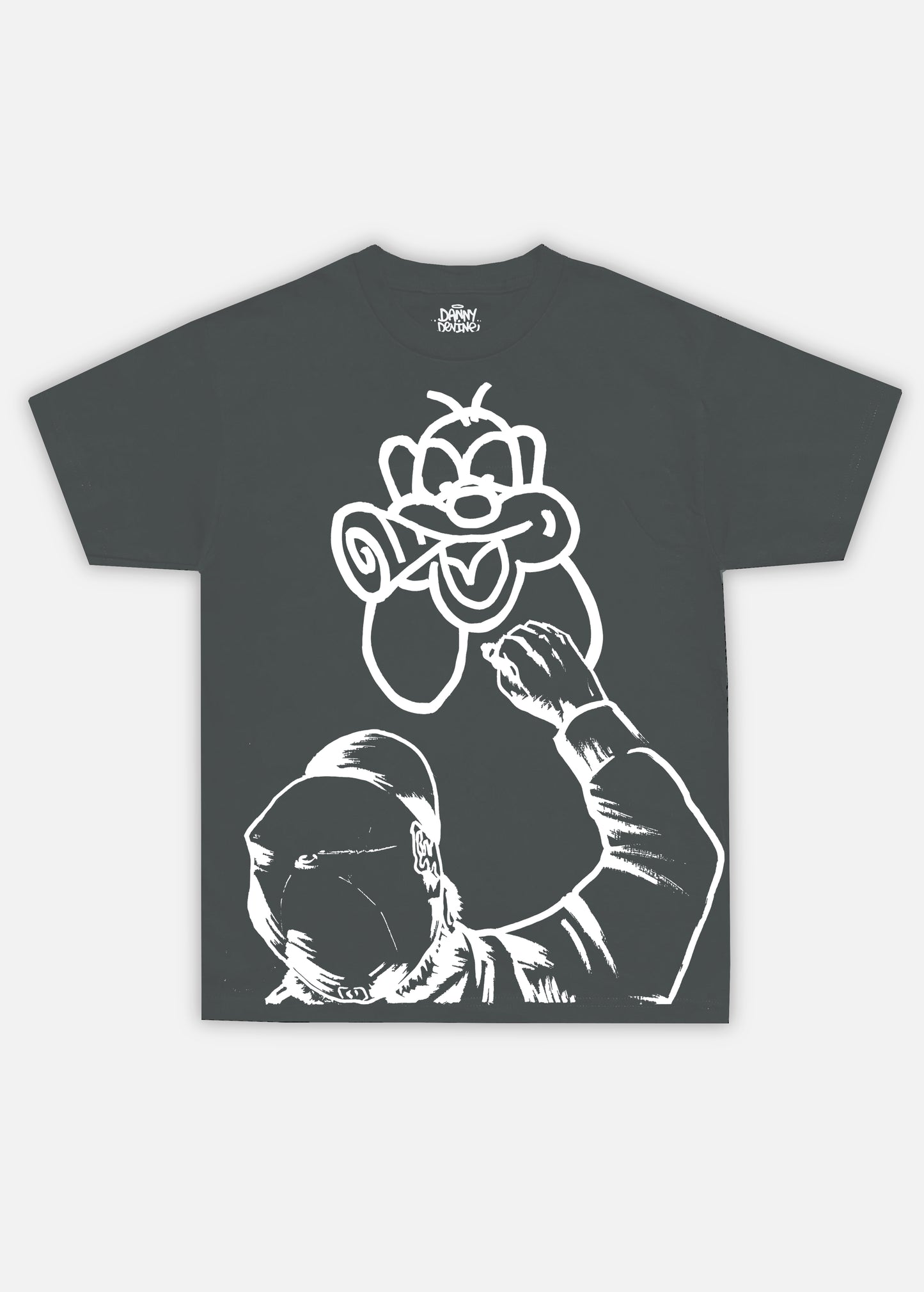 'Moniker' Tee - Charcoal