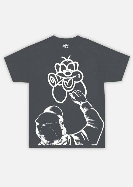 'Moniker' Tee - Charcoal