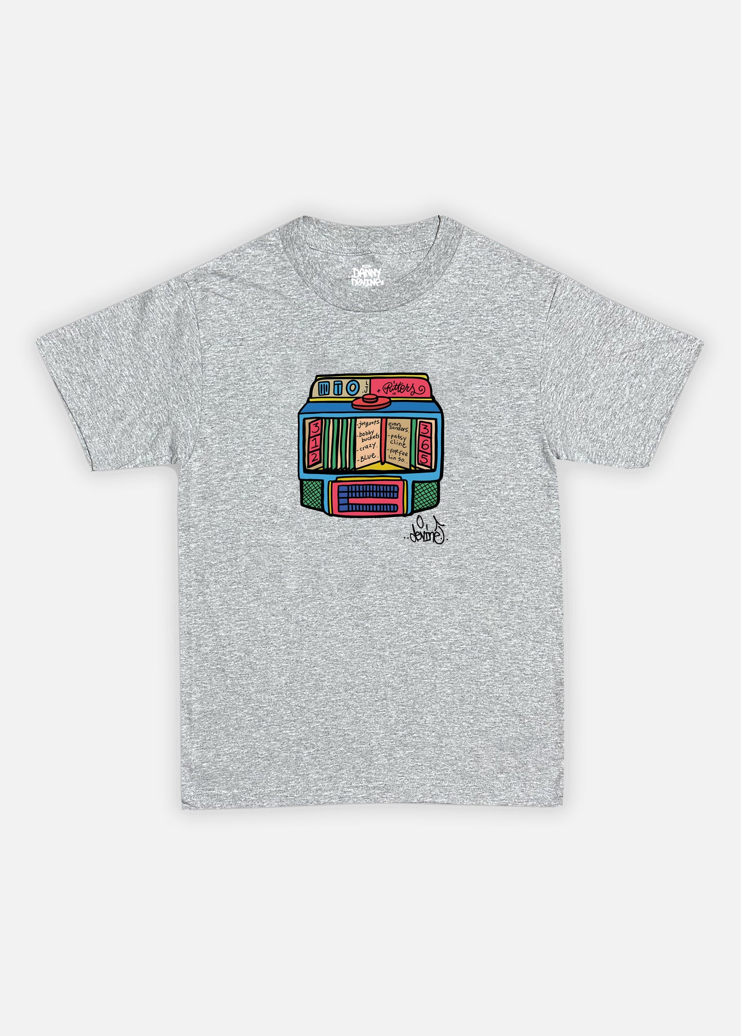 'Jukebox' Tee - Heather Grey