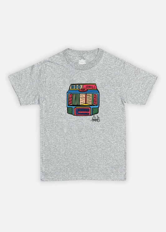 'Jukebox' Tee - Heather Grey