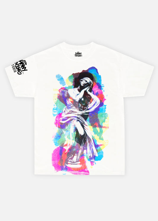 'Venus' Toner Transfer Tee - White