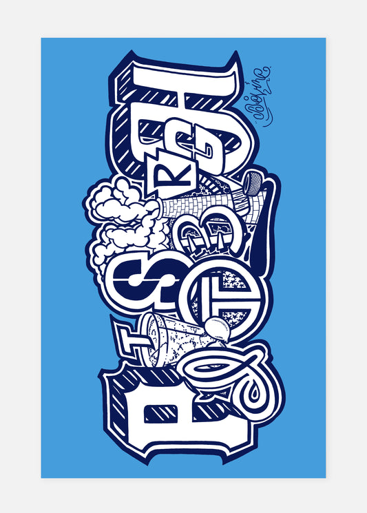 Pittsburgh Print - Aqua